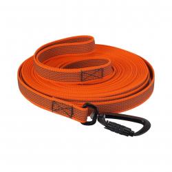 Longe Gomme Twist-Lock mousqueton alu de sécurité - Jokidog orange 10 m
