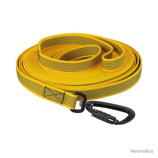 Longe Gomme Twist-Lock mousqueton alu de scurit - Jokidog Jaune 5 m