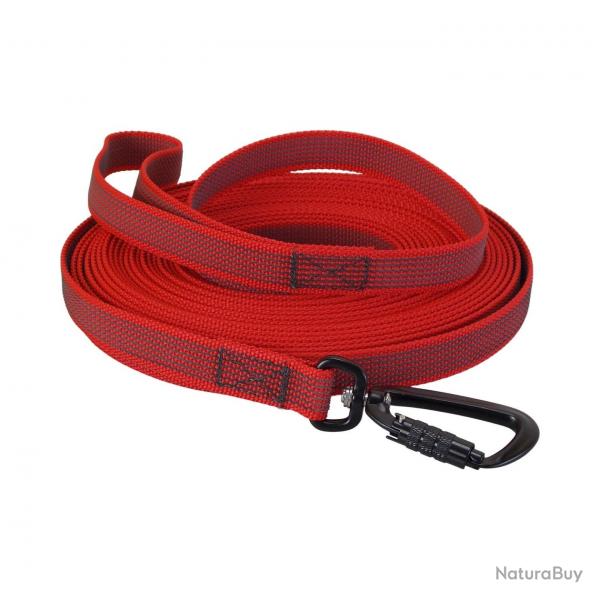 Longe Gomme Twist-Lock mousqueton alu de scurit - Jokidog rouge 5 m