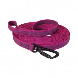Longe Gomme Twist-Lock mousqueton alu de sécurité - Jokidog 5 m Fuchsia