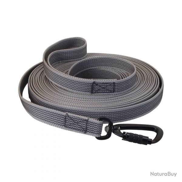 Longe Gomme Twist-Lock mousqueton alu de scurit - Jokidog 2 m gris