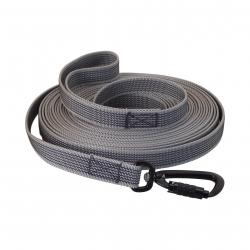 Longe Gomme Twist-Lock mousqueton alu de sécurité - Jokidog 10 m gris