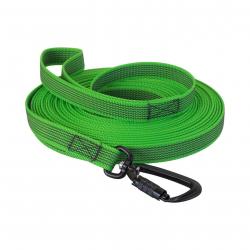 Longe Gomme Twist-Lock mousqueton alu de sécurité - Jokidog 10 m Vert
