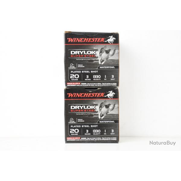 50 Cartouches Winchester Drylok Magnum cal. 20