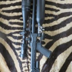 Carabine RTI Arms Prophet cal.5.5mm canon 66cm 45 à 85 joules - lunette March Optics HS6-24x50AOE