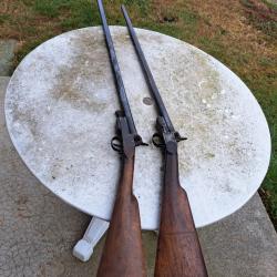 lot de 2 petits fusils de chasse dit de " braconnier "