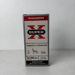 1 Boite de Winchester Calibre 22-250 Super X PSP 55gr