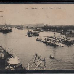 CPA - Marine Militaire - LORIENT - Le Port et la Défense mobile N°3795