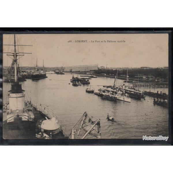 CPA - Marine Militaire - LORIENT - Le Port et la Dfense mobile N3795