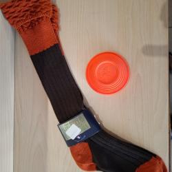 Chaussettes PERRIN - Neuves! Taille: 39/40 Rouille Verte