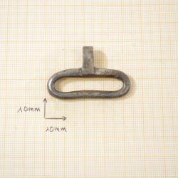 Grenadière à battant pour fusil de collection, poudre noire, 19e Siècle. Anneau de bretelle. (E)