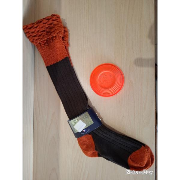 Chaussettes PERRIN - Neuves! Taille: 37/38 Rouille Verte