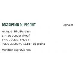 Munitions 1000  ppu 222