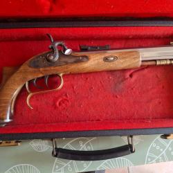 Pistolet mendi cal 45 a poudre noir inox