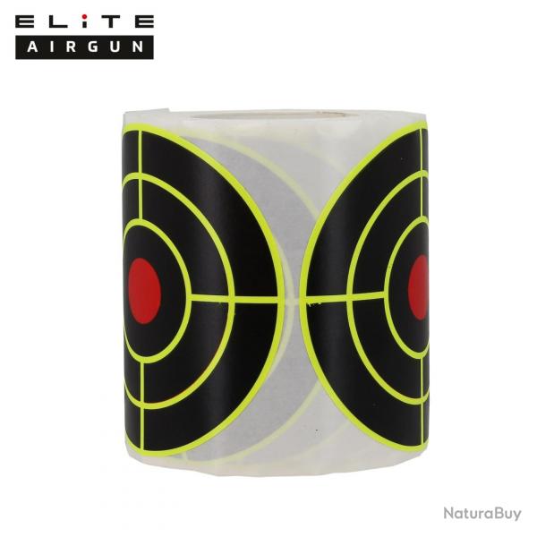 Cible Ractive Jaune - Elite Airgun - Diamtre 7,5 cm (x200)