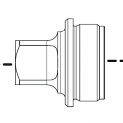 Adaptateur 1/2x28 silencieux HUB DM "Direct Mount" B&T Print-X