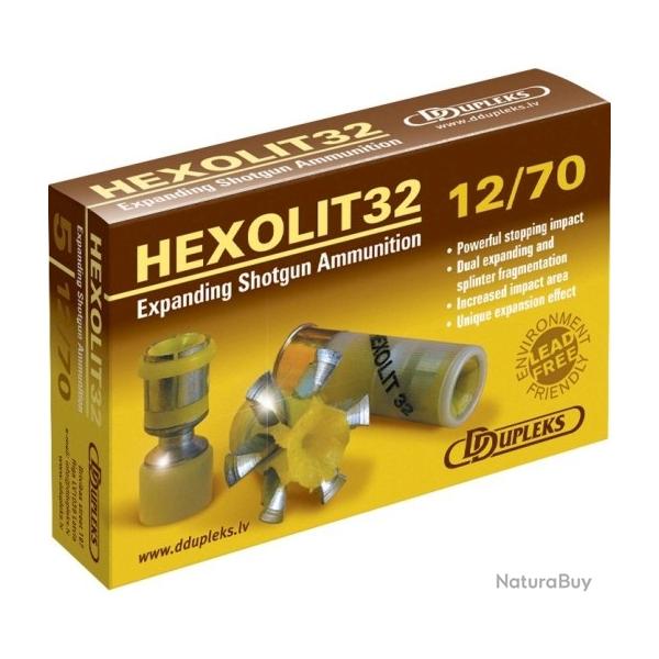 Cartouche  balle DUPLEKS hexolit 32 cal.12/70 par 15