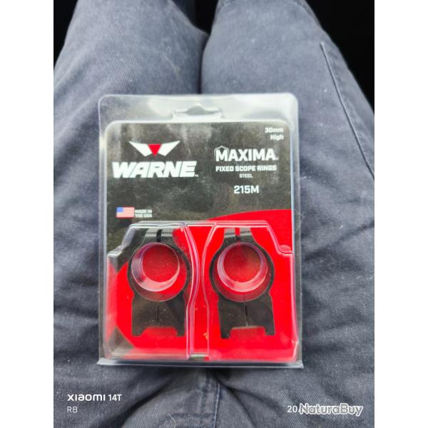 Paire de colliers warne acier 30mm