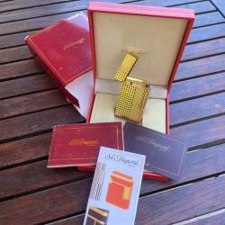 Briquet Dupont Ligne 2 grand modèle plaqué or