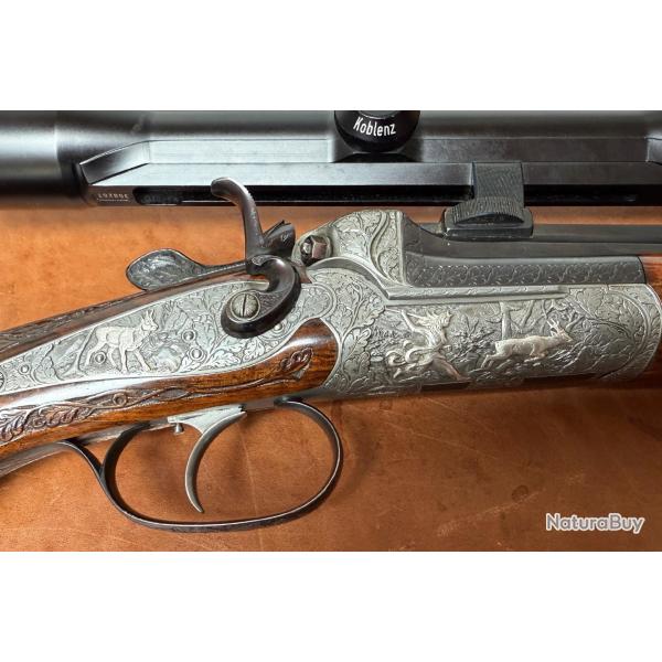 Kipplauf  Chien Ischler Stutzen Ferlach Outschar cal 6,5x57R