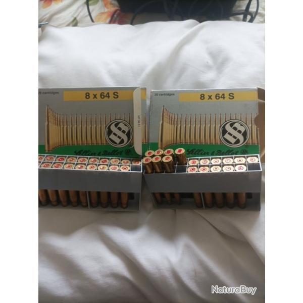 2 boites de cartouches 8x64S