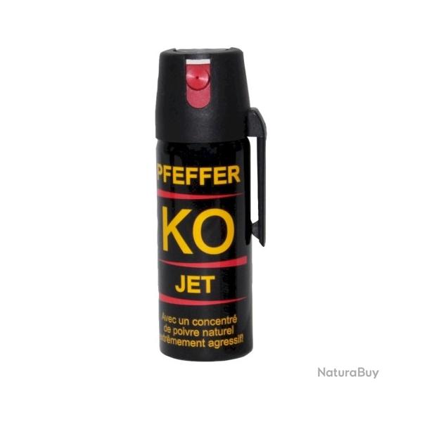 Arosol lacrymogne KO JET poivre 50ml auto dfense