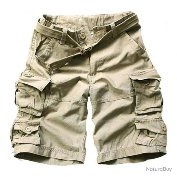 High Quality Camouflage Cotton Cargo Shorts For Men Summer Multi Pocket Military Knee Length Casual 