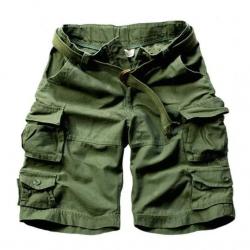 High Quality Camouflage Cotton Cargo Shorts For Men Summer Multi Pocket Military Knee Length Casual 