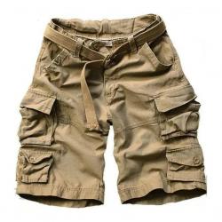 High Quality Camouflage Cotton Cargo Shorts For Men Summer Multi Pocket Military Knee Length Casual 