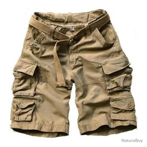 High Quality Camouflage Cotton Cargo Shorts For Men Summer Multi Pocket Military Knee Length Casual 