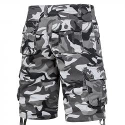 Men's Camo Shorts Summer Casual Half Pants Camouflage Outdoor Sports Short Pants Side Pocket Cotton 