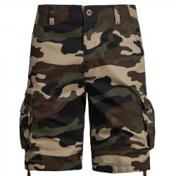 Men's Camo Shorts Summer Casual Half Pants Camouflage Outdoor Sports Short Pants Side Pocket Cotton 