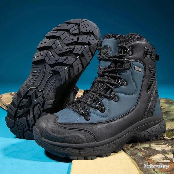 Men's Waterproof Leather Boots Non-Slip Lightweight Work Shoes Breathable Non-Slip Hunting Hiking Wo