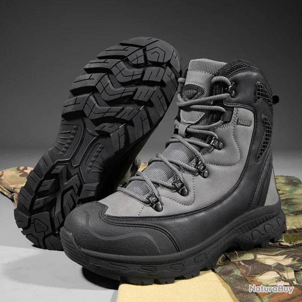 Men's Waterproof Leather Boots Non-Slip Lightweight Work Shoes Breathable Non-Slip Hunting Hiking Wo