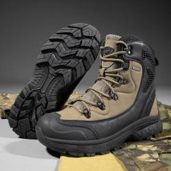 Men's Waterproof Leather Boots Non-Slip Lightweight Work Shoes Breathable Non-Slip Hunting Hiking Wo