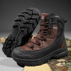 Men's Waterproof Leather Boots Non-Slip Lightweight Work Shoes Breathable Non-Slip Hunting Hiking Wo