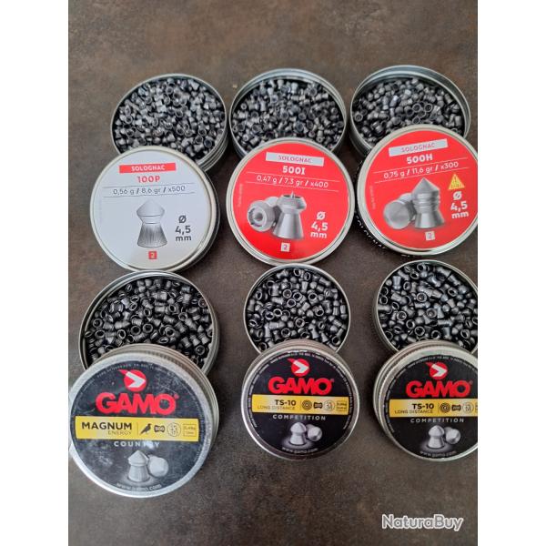 Lot de 2000 plombs en 4.5mm