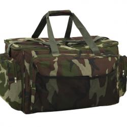 Sac de pêche vert camouflage en tissu Oxford 84x35x35 cm - Résistant, pratique et imperméable
