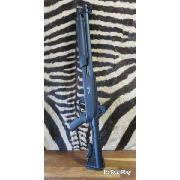 Fusil  pompe Co2 balles caoutchouc 16 joules  RAM B-series cal.68 canon 35 cm