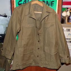 VESTE DE L'ARMEE FRANCAISE AVEC TAMPON DE 1953 PERIODE GUERRE INDOCHINE , TAILLE 2-6 MILITAIRE SOIT