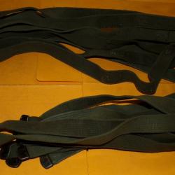 ARMEE AMERICAINE U.S : LOT DE SANGLES KAKI EN TISSU DE L'ARMEE AMERICAINE EN LOT DE 10 PIECES