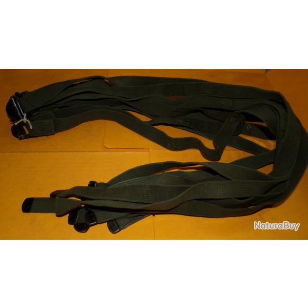 ARMEE AMERICAINE U.S : LOT DE SANGLES KAKI EN TISSU DE L'ARMEE AMERICAINE EN LOT DE 10 PIECES