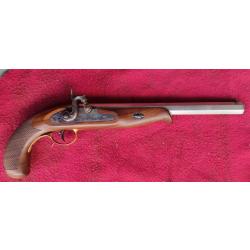 Pistolet percussion poudre noire.