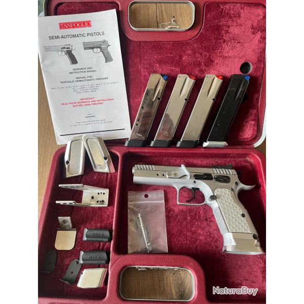 Enchres 1 - Tanfoglio Stock 9x19 + 4 chargeurs + accessoires