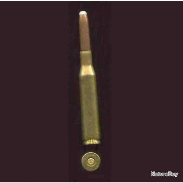 6.5 x 58 Mauser Portugais - tui 58 mm - balle cuivre arrondie - marquage : KYNOCH  6.5 mm M.