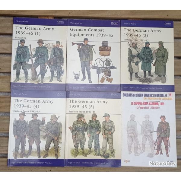 Lot de 5 livres osprey WW2 Arme Allemande +gift