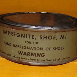 ARMEE AMERICAINE U.S :BOITE DE GRAISSE A CHAUSSURES IMPREGNITE , FABRICATION U.S.A , LA BOITE EST NE