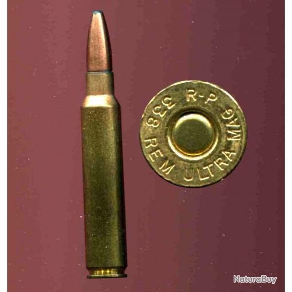 .338 REM ULTRA MAG - marquage : RP 338 REM ULTRA MAG - tui 70 mm - calibre peu courant
