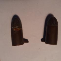 2 anciennes cartouches 9 mm a broches  9 et GJ