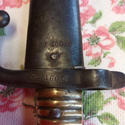 baïonnette chassepot de marine mono matricule